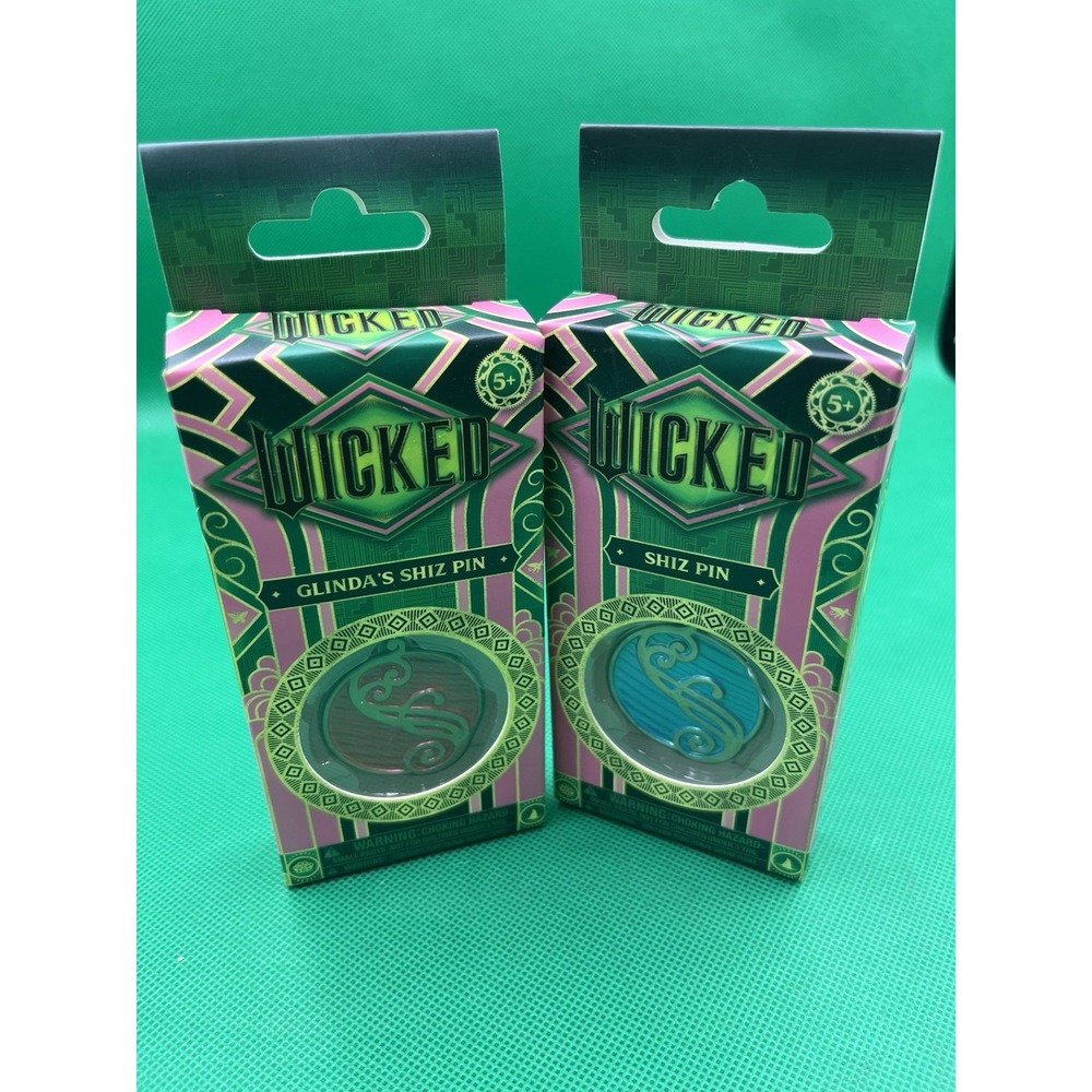 Wicked Movie Glinda Shiz Pin and Elphaba‎ Shiz Pin University Pin Set of 2